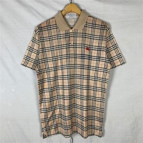 vintage burberry nova check polo shirt|Vintage Burberry Nova Check Polo .